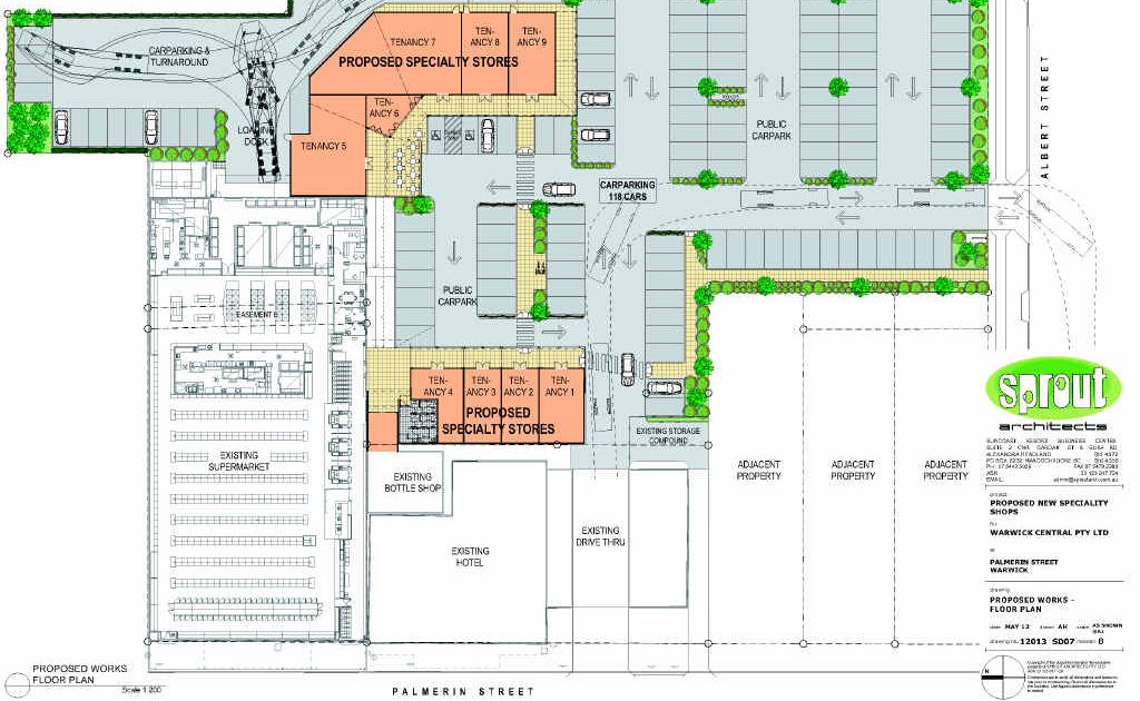 Proposed Supa IGA Warwick expansion plan.
